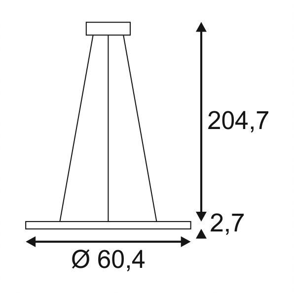 Подвесной светодиодный светильник SLV Led Panel Round 1001347
