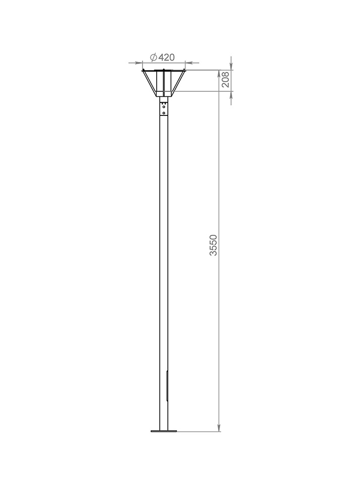 Русские фонари Muse столб одноголовый 650-31/b-02