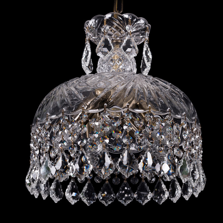 Хрустальный подвесной светильник Bohemia Ivele Crystal серия:7715 7715/30/Pa/Leafs