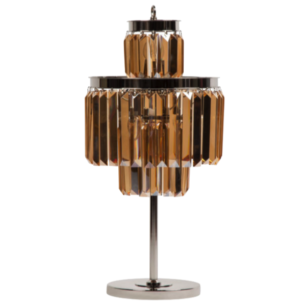 Настольная лампа 1920S Odeon Cognac Glass Table Lamp Three-Level Loft Concept 43.188.СH.20.ART