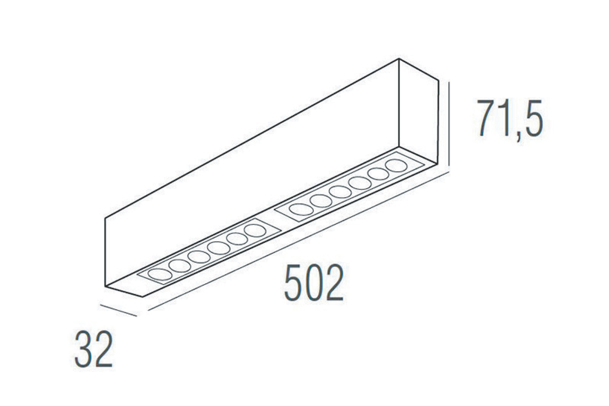 Подвесной светодиодный светильник 0, 5м 12Вт 34° Donolux DL18515S121B12.34.500WB