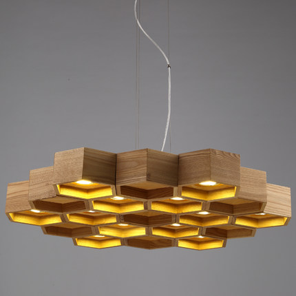Люстра Honeycomb 12 Loft Wooden Ecolight Loft Concept 40.121.MT.BL.T1B