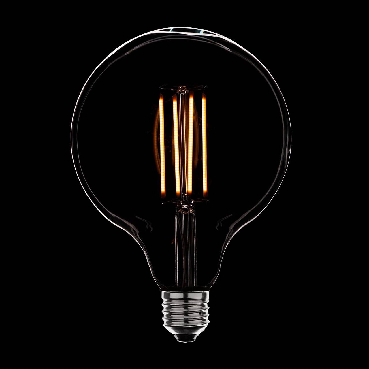 Лампа светодиодная диммируемая E27 4W шар прозрачная 056-786