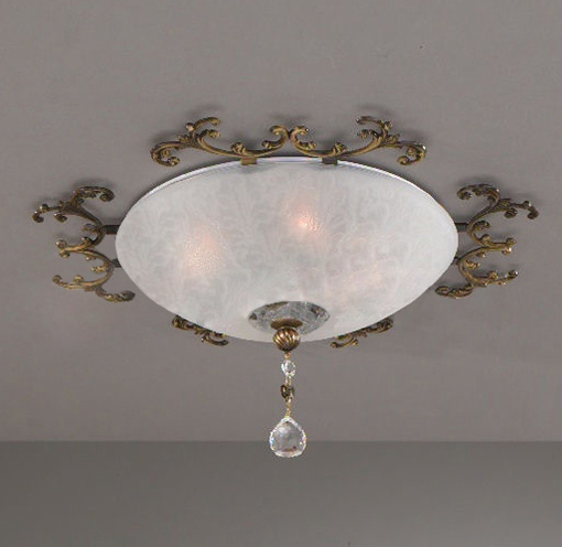 PL 7258/4.40 — Люстра потолочная хрустальная La Lampada, 4 лампы, бронза, белый, прозрачный