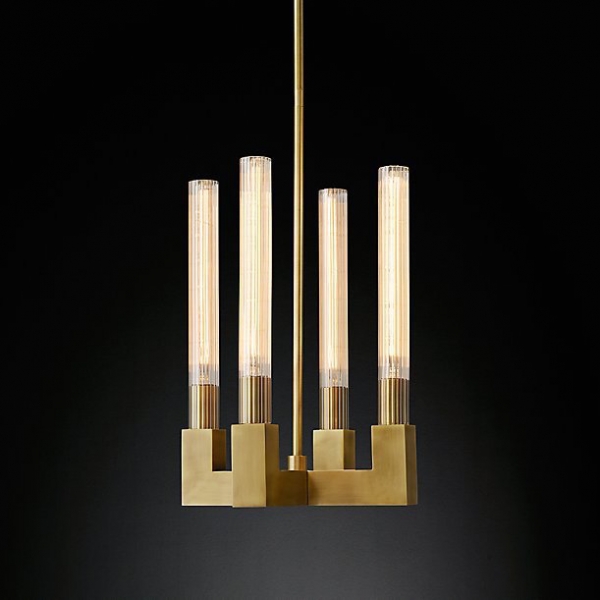 Люстра RH CANELLE Pendant lamp 4 Modern Brass Loft Concept 40.1566