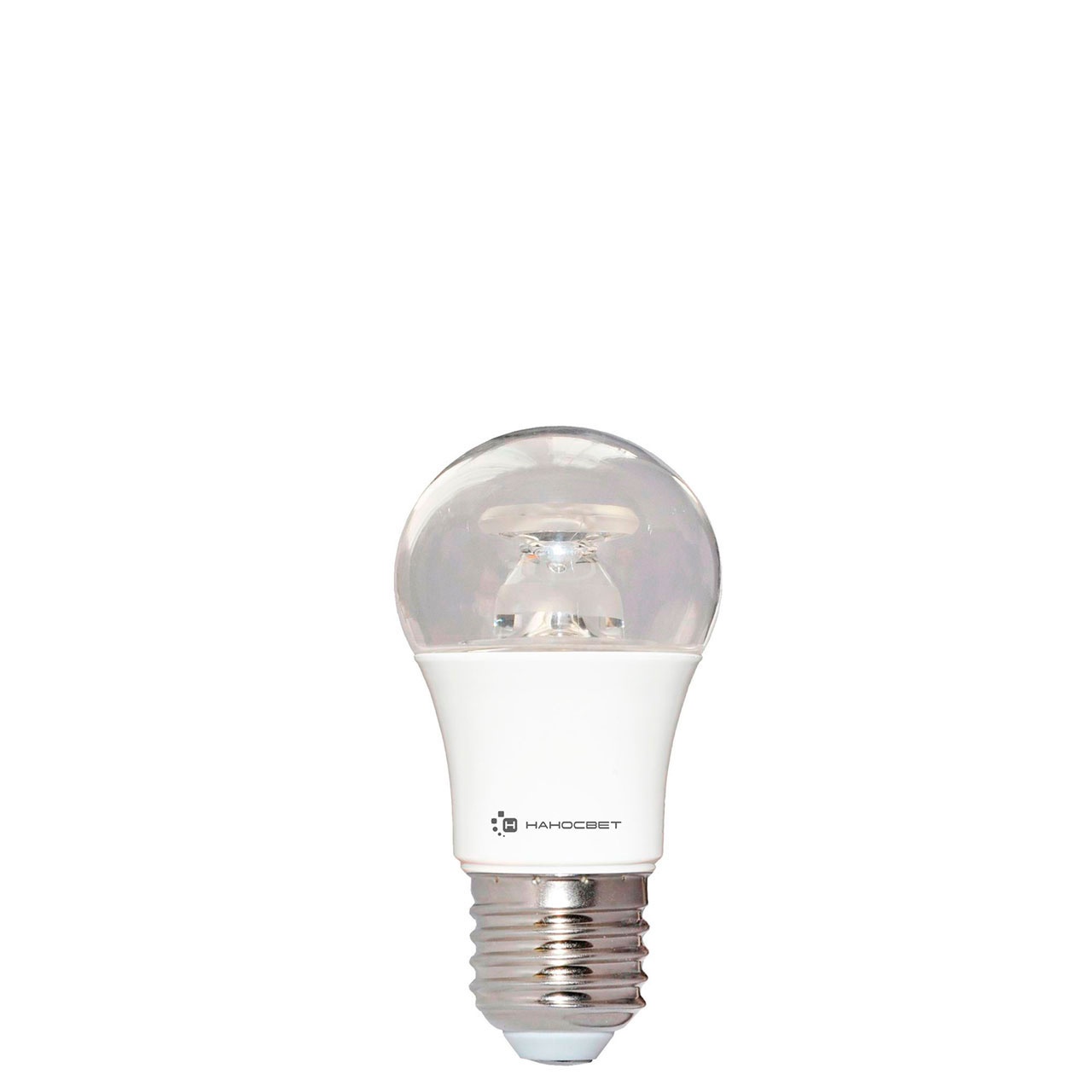 Лампа светодиодная E27 7,5W 4000K груша прозрачная LC-P45CL-7.5/E27/840 L211