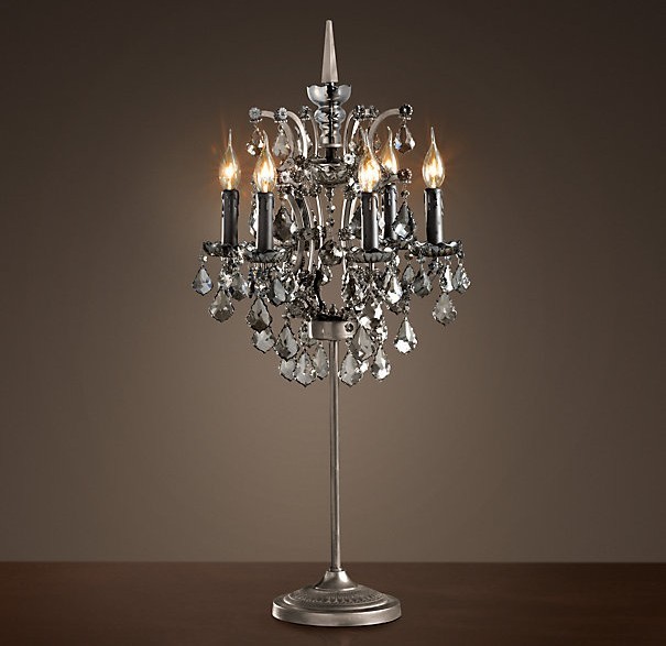 Настольная лампа 19TH C. ROCOCO IRON & Smok CRYSTAL Table Lamp Loft Concept 43.316