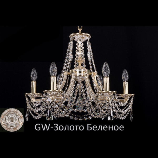 Люстра хрустальная подвесная Bohemia Ivele Crystal серия:1771 1771/6/190/C/GW