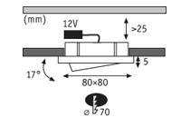 Мебельный светильник Paulmann Micro Line IP44 Downlight 93531