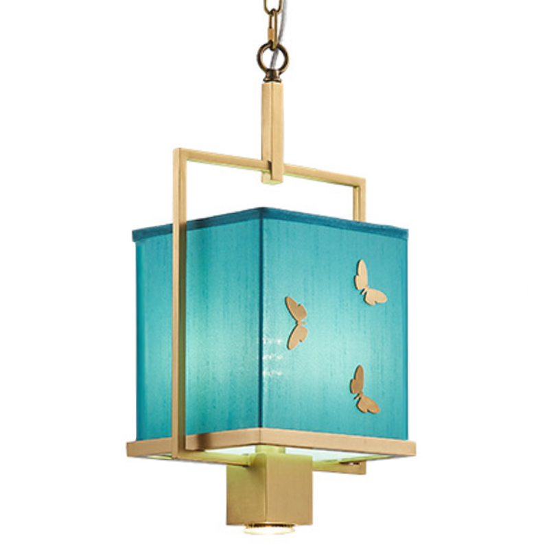 Светильник с бабочками Butterflies Blue Background Hanging lamp 40.3151-0 Loft Concept