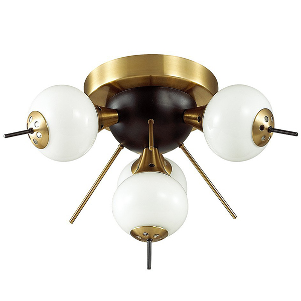 White Glass Globes Sputnik Сeiling light Loft Concept 40.1919