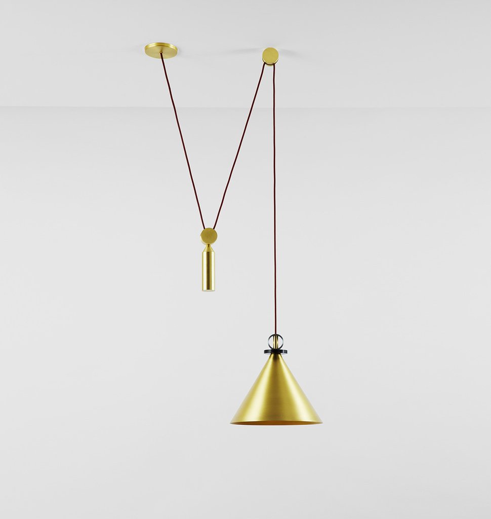 Подвесной светильник Roll & Hill - Shape Up Pendant Cone Gold
