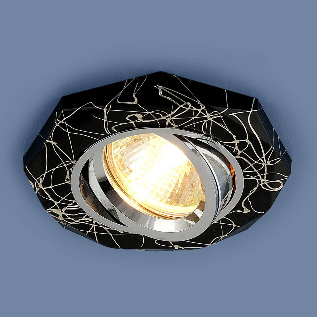 Встраиваемый светильник Elektrostandard 2040 MR16 BK/SL черный/серебро 4690389060885
