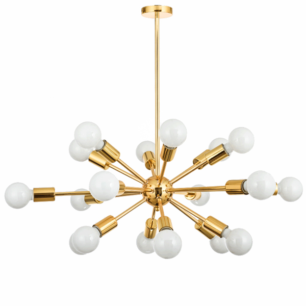 Люстра Sputnik Gold Chandelier 18 Loft Concept 40.1706