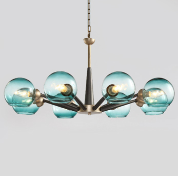 Люстра Thalia chandelier Blue glass Loft Concept 40.2085-0