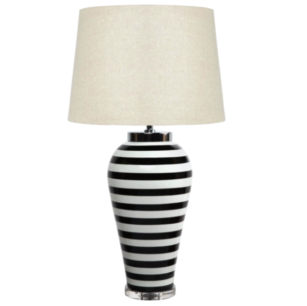 Настольная лампа Black & White Stripes Loft Concept 43.191.СH.20.ART