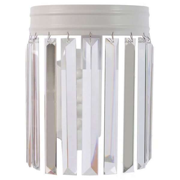 Настенная лампа RH Odeon Clear Glass White Bra Loft Concept 44.331