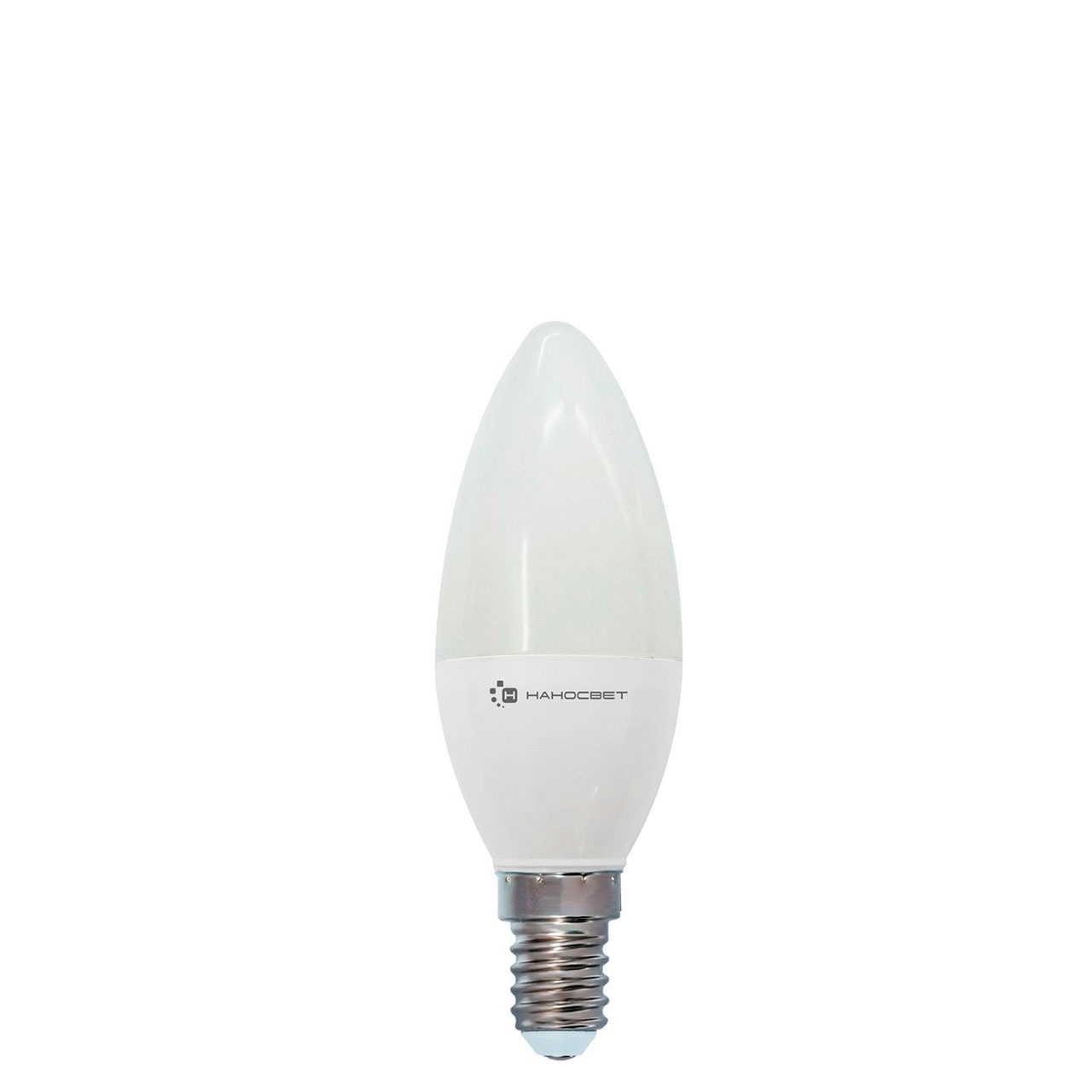 Лампа светодиодная E14 6W 2700K свеча матовая LE-CD-6/E14/827 L250