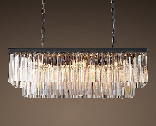 Люстра Odeon Clear Glass Hanging Chandelier D10