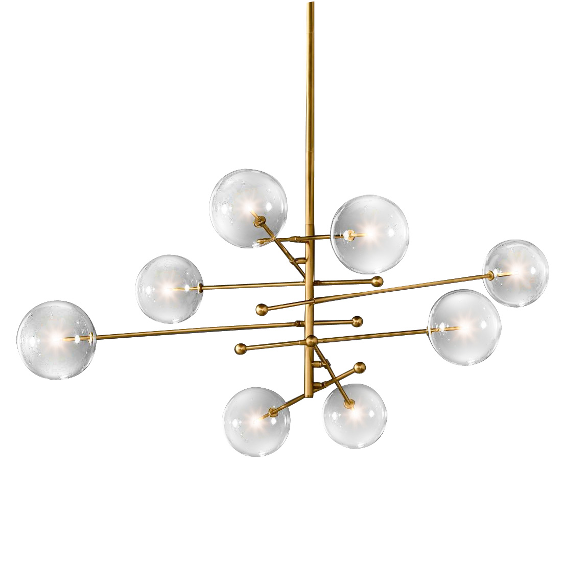 Люстра Delight Collection Globe Mobile 8 brass