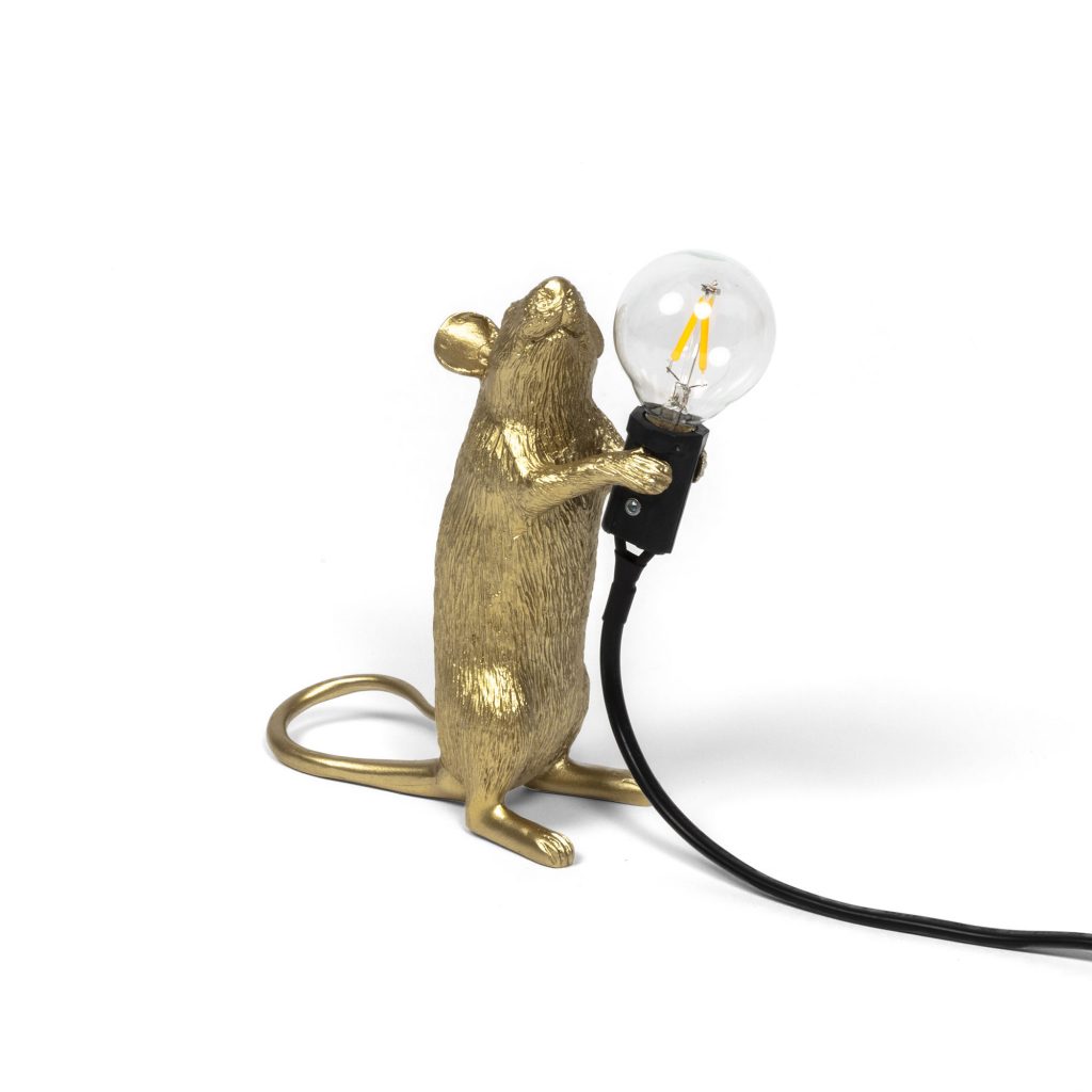 Настольная лампа Seletti Mouse Lamp Gold Step 15070 GLD