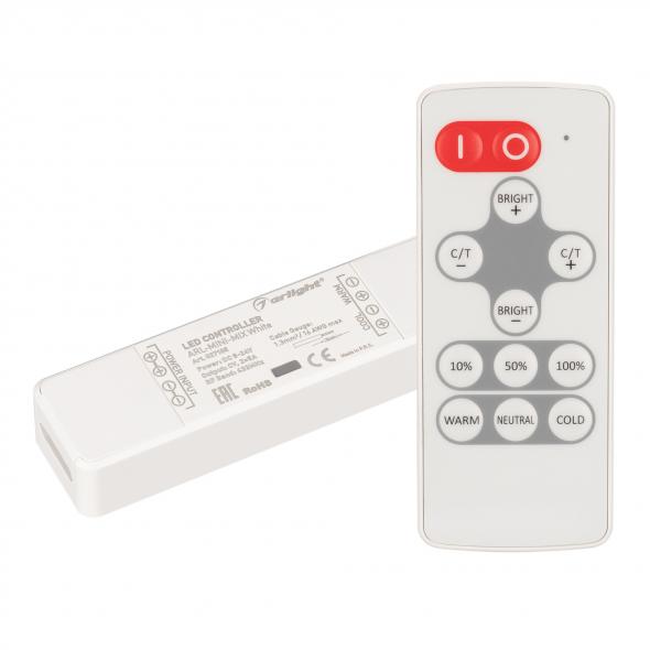 Контроллер ARL-MINI-MIX White (5-24V, 2x5A, RF ПДУ 12кн) Arlight 027185