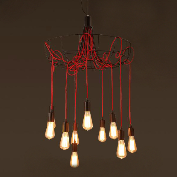 Люстра Blood Wire Chandelier Red 10 Loft Concept 40.1419