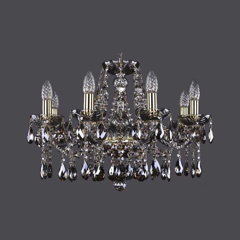 Люстра хрустальная подвесная Bohemia Ivele Crystal серия:1413 1413/8/200/G/M731