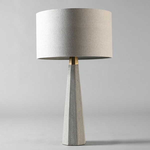 Настольная лампа Concrete Stone Table Lamp Tube Loft Concept 43.275