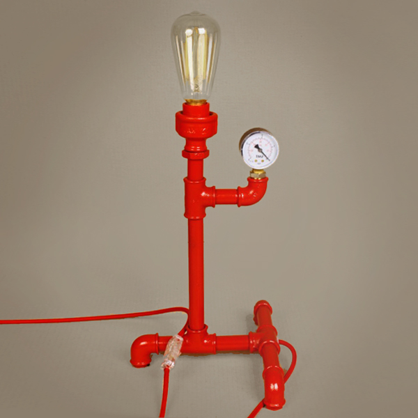 Настольная лампа Table Lamp Red Water Tap Loft Concept 43.261.GL.TR.LSL