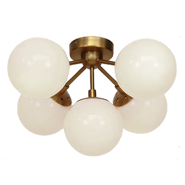 Потолочный светильник Modo 5 Brass color & white glass Loft Concept 40.73