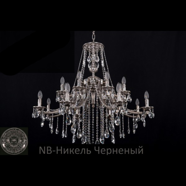 Люстра хрустальная подвесная Bohemia Ivele Crystal серия:1771 1771/16/342/B/NB