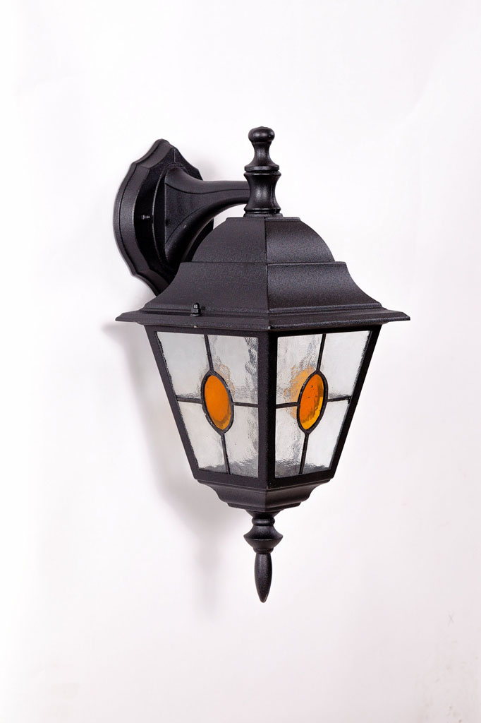Настенный уличный светильник Oasis Light QUADRO M LEAD GLASS 79902 M lgY Bl
