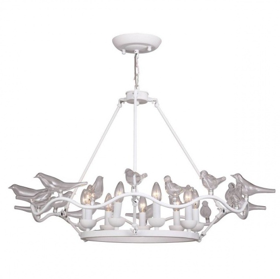 Люстра Dove Chandelier Glass Bird White Loft Concept 40.1051