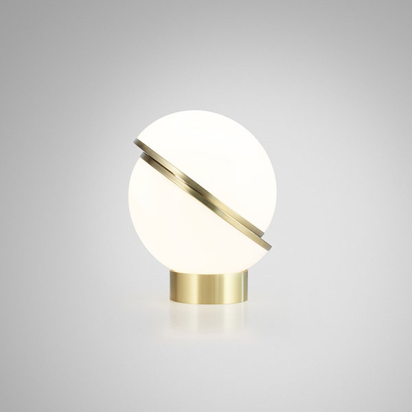 Crescent Table Lamp by Lee Broоm Gold LB40046