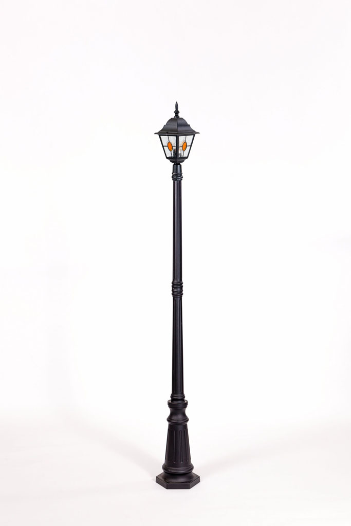 Уличный наземный светильник Oasis Light QUADRO M LEAD GLASS 79909М lgY Bl