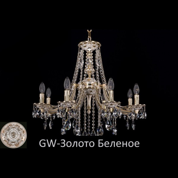 Люстра хрустальная подвесная Bohemia Ivele Crystal серия:1771 1771/8/220/B/GW