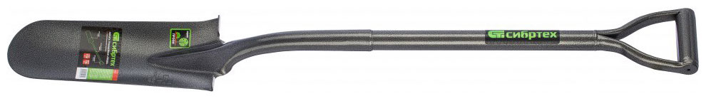 Лопата траншейная Сибртех 125х360х1150 мм, цельнометаллическая 61474 в Волгограде