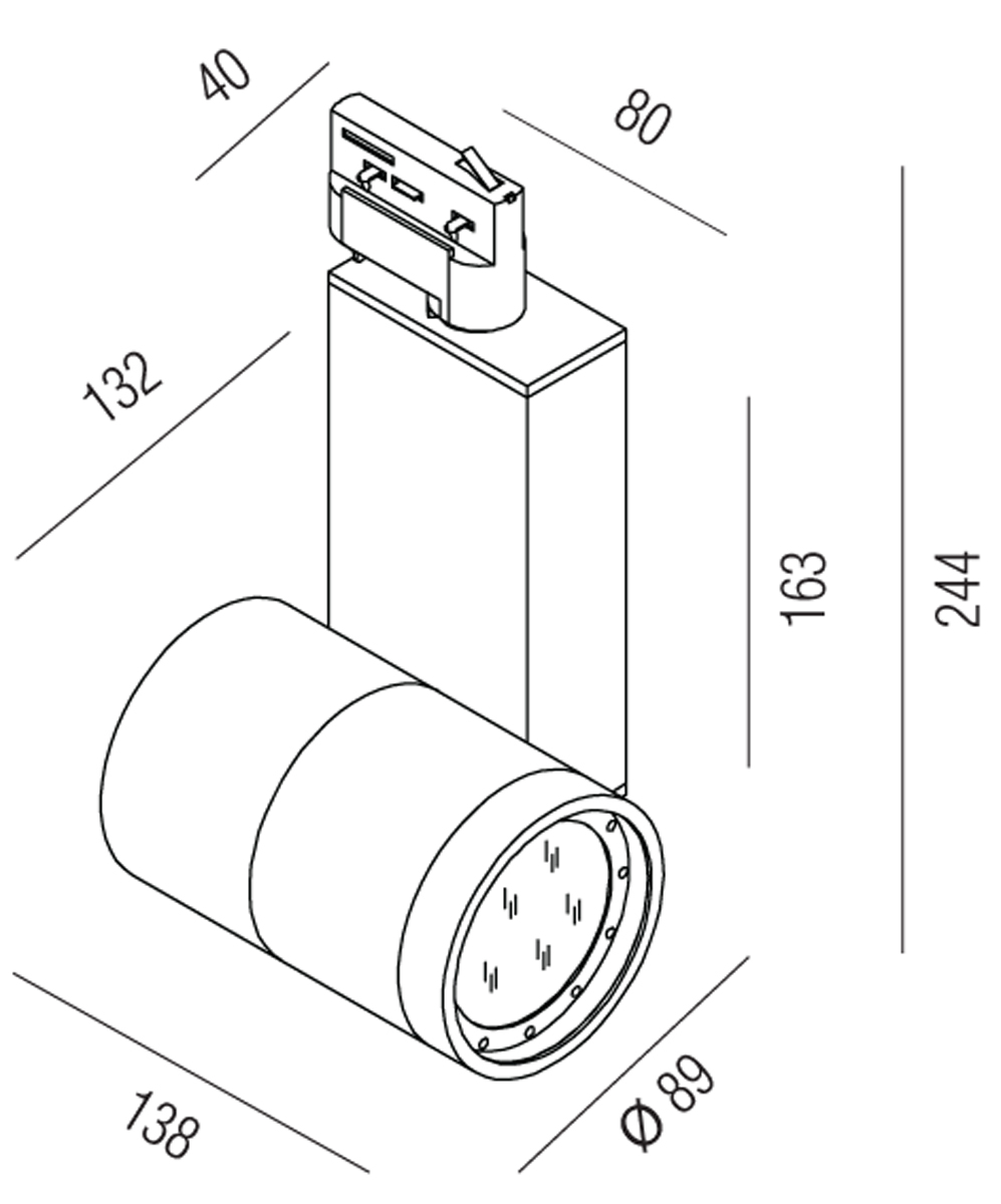Светодиодный светильник для трехфазной шины, 10.5Вт Donolux DL18422/11WW-Track R White Dim