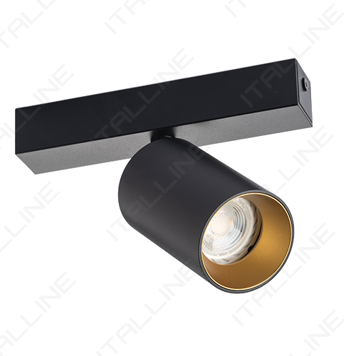 Потолочный светильник Italline DANNY E1 black + Ring Danny gold