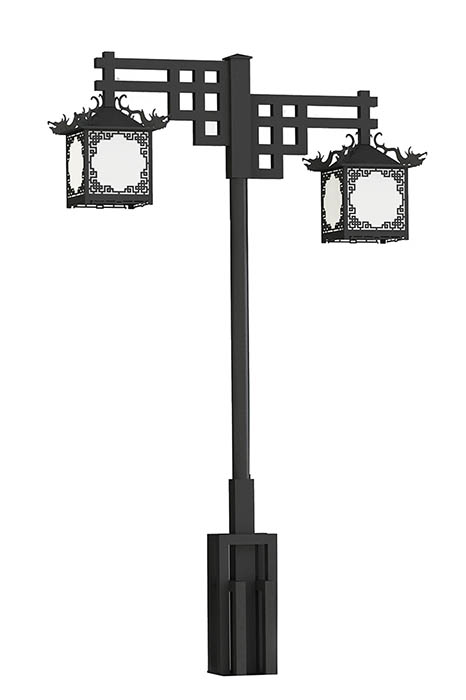 Русские фонари Rikugen парковый светильник (двухголовый) 512-44/b-20