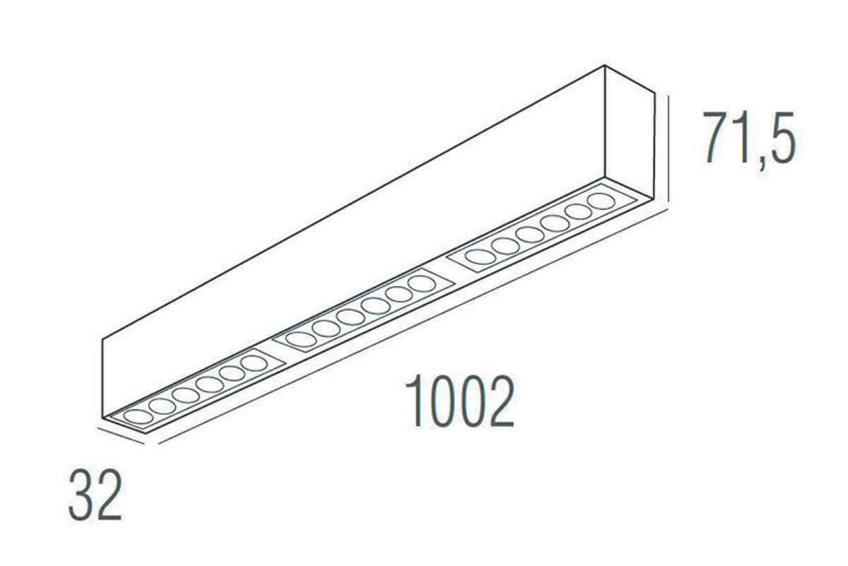 Подвесной светодиодный светильник 1м 18Вт 48° Donolux DL18515S121A18.48.1000BB