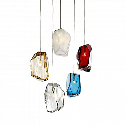 Подвесной светильник LASVIT Crystal Rock 5 Multicolor в стиле Современный. Коллекция Crystal Rock. Подходит для интерьера 