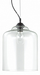Подвесной светильник Ideal Lux BISTRO' SP1 SQUARE TRASPARENTE в стиле Техно. Коллекция Bistro'. Подходит для интерьера 