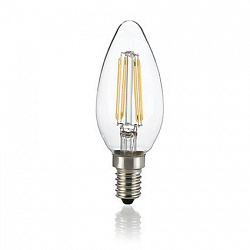 Лампа светодиодная Ideal Lux E14 04W OLIVA TRASP 3000K в стиле . Коллекция CLASSIC. Подходит для интерьера 
