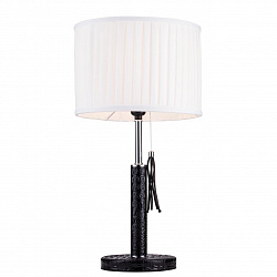 Настольная лампа Lucia Tucci Pelle Nerre T2019.1 в стиле Арт-деко. Коллекция Pelle Bianca. Подходит для интерьера Для гостиной 