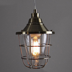 Потолочный светильник Loft Concept 40.052.MT.BL.T1B в стиле . Коллекция Steampunk Cage Glass Edison. Подходит для интерьера 