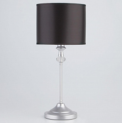 Настольная лампа Eurosvet 01049/1 серебро в стиле Классический. Коллекция Ofelia. Подходит для интерьера Для гостиной 