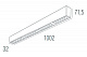Подвесной светодиодный светильник 1м 24Вт 34° Donolux DL18515S121B24.34.1000WW