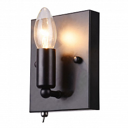 Бра Arte Lamp A8811AP-1BK в стиле Лофт. Коллекция Bastiglia. Подходит для интерьера Для кафе 
